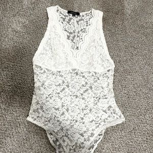 White Lace Bodysuit (Never Worn!)